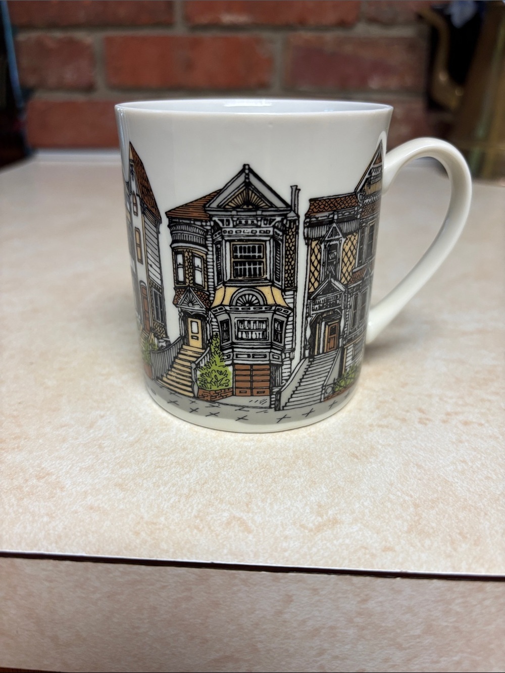 Vintage Mug Featuring "Painted Ladies" Victorian Houses Of San Francisco
